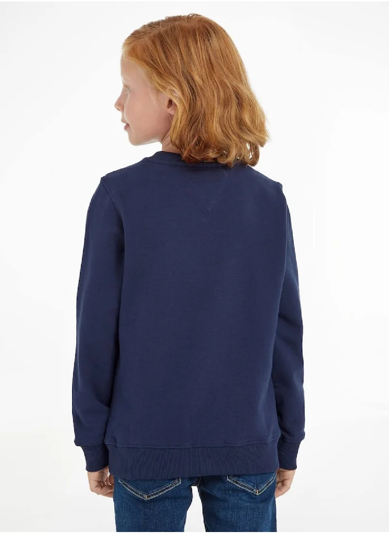 TOMMY HILFIGER Kids' Essential Logo Sweatshirt, Navy