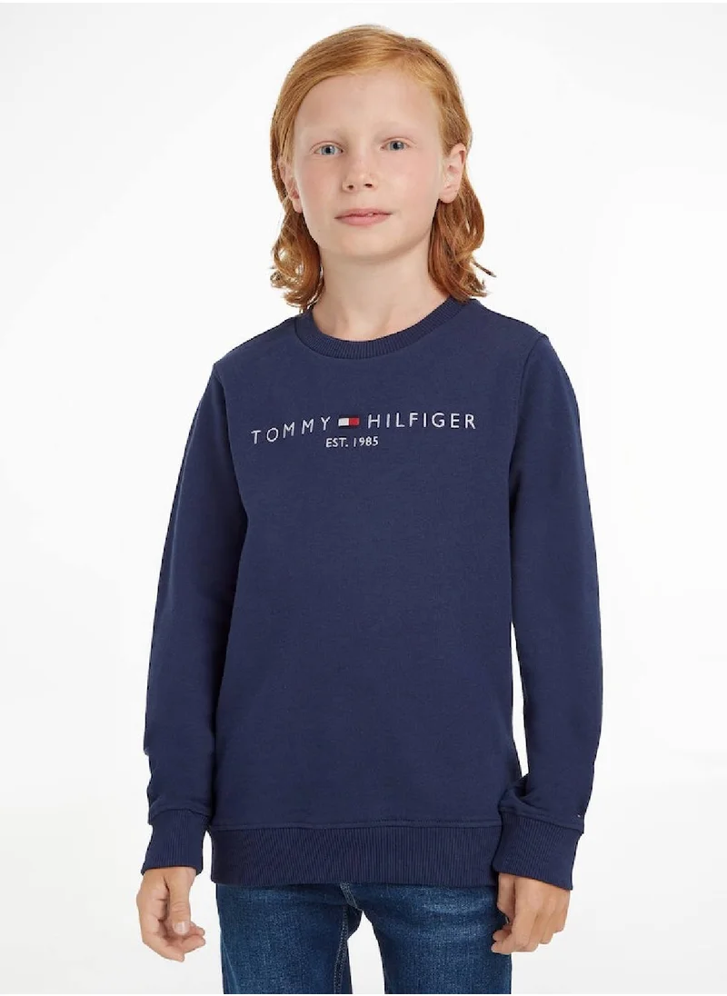 TOMMY HILFIGER Kids' Essential Logo Sweatshirt, Navy