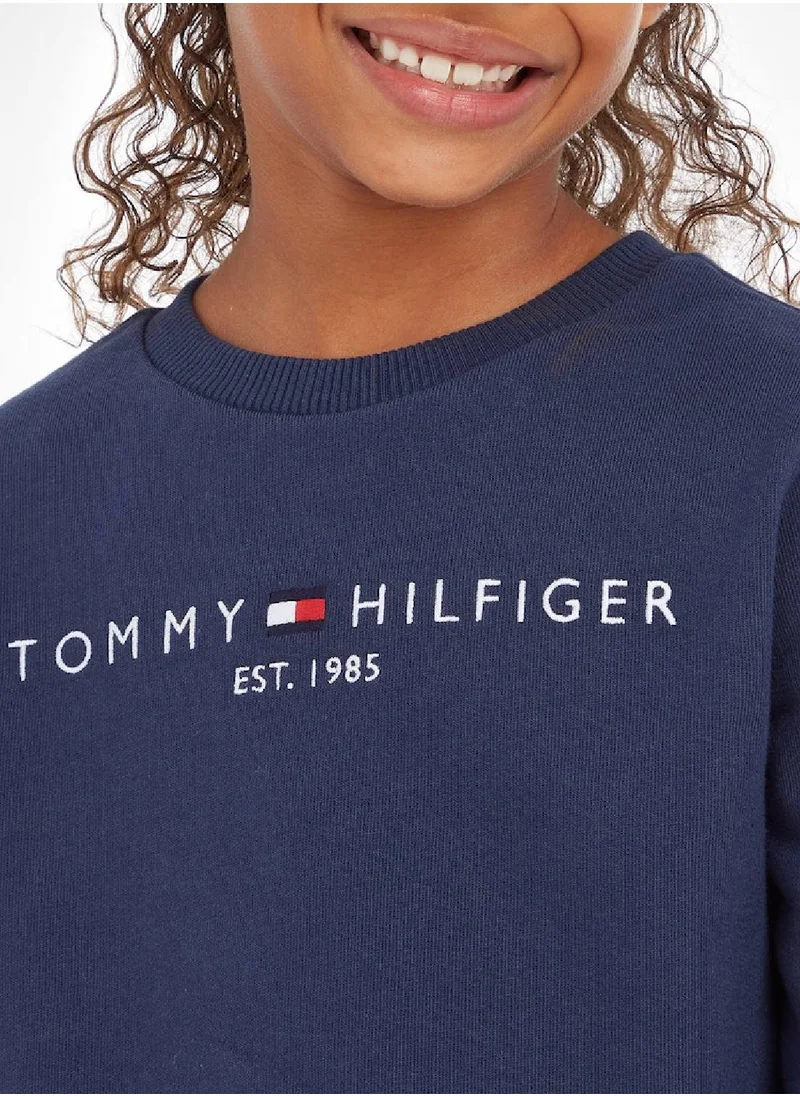 TOMMY HILFIGER Kids' Essential Logo Sweatshirt, Navy