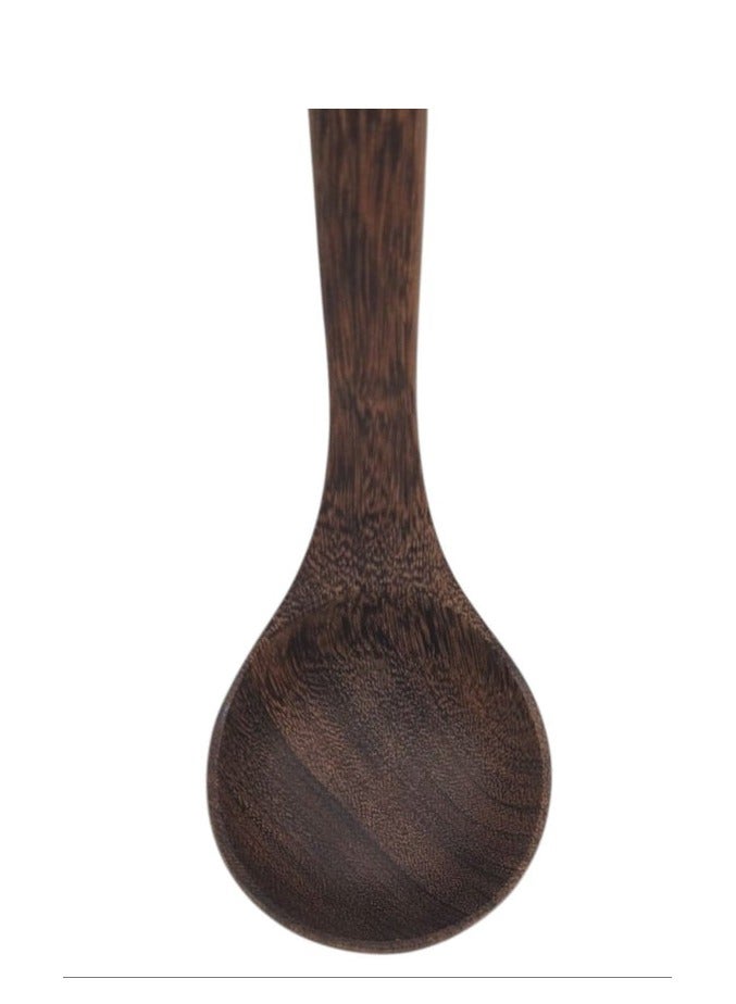 AKDC Wooden Ladle, Wooden Spoons, Wood Soup Spoon Serving Spoon with Comfortable Long Handle and Grain for Cooking, Serving and Stirring-27cmX8cm - Image 1