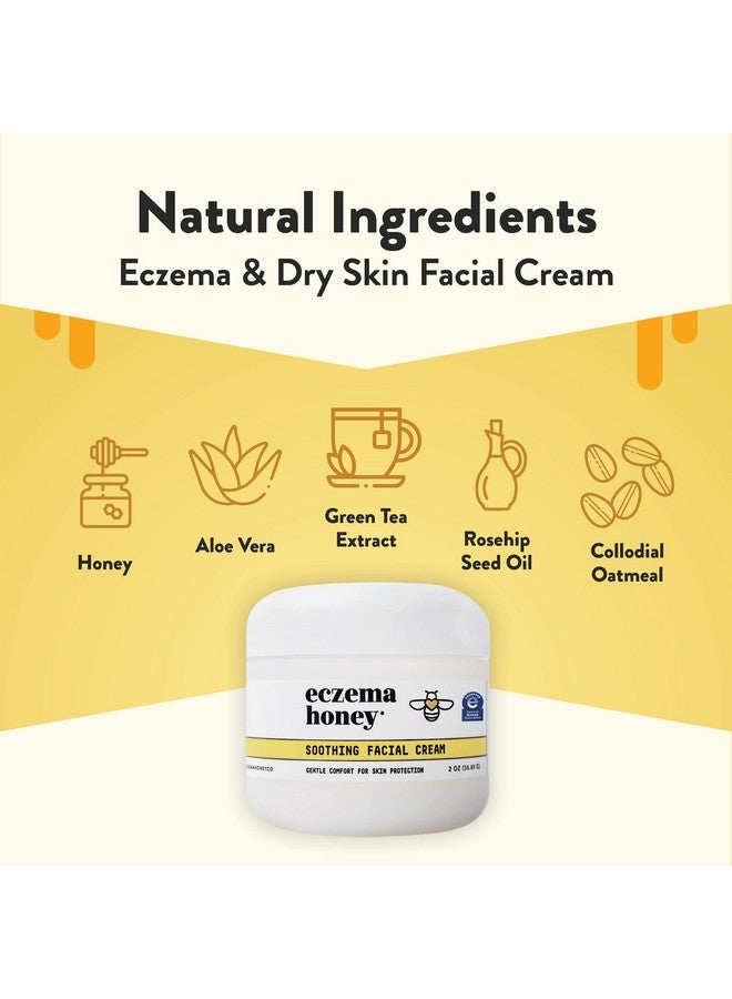 ECZEMA HONEY Soothing Facial Cream - Eczema Lotion for Face, Eyelids, Lips, and More - Natural Dry Skin Repair (2 Oz) - Image 2