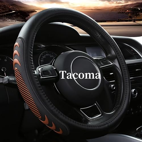Yangday Leather Steering Wheel Cover for Toyota Tacoma 4Runner Tundra, 15.5-16 inches Car Steering Wheel Cover with Anti-Slip Massage Particle (Brown) - Image 1