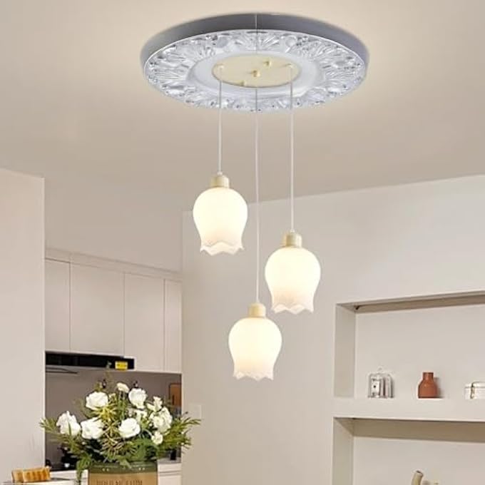 SPLIT CEILING MEDALLION,2 PCS POLYURETHANE CEILING MEDALLION,ROUND DECORATIVE CEILING FAN MEDALLIONS,10"OD X 4.3"ID,BRIGHT SILVER - Image 2