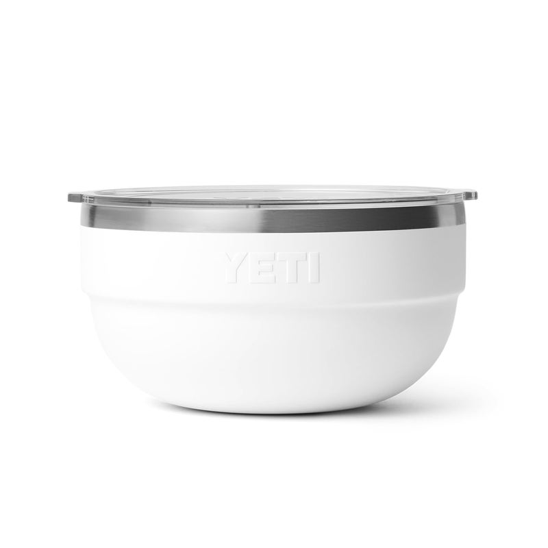 YETI Rambler Bowl, Vacuum Insulated, Stackable and Nestable Stainless Steel Bowl with Lid, 2 Quart, White - Image 3