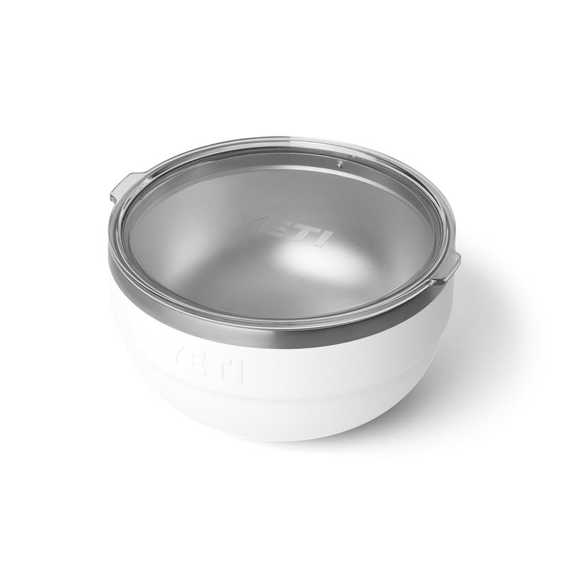 YETI Rambler Bowl, Vacuum Insulated, Stackable and Nestable Stainless Steel Bowl with Lid, 2 Quart, White - Image 1