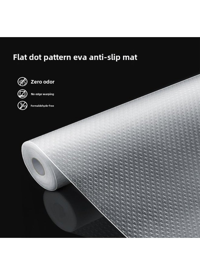 EVA Cutting Thickened Transparent Drawer Waterproof Dust-proof Mat Paper Kitchen Oil-proof Non-stick Mat Non-slip Cabinet Mat-Color:Flat Dot Pattern [Transparent]]-Specifications:60*500cm