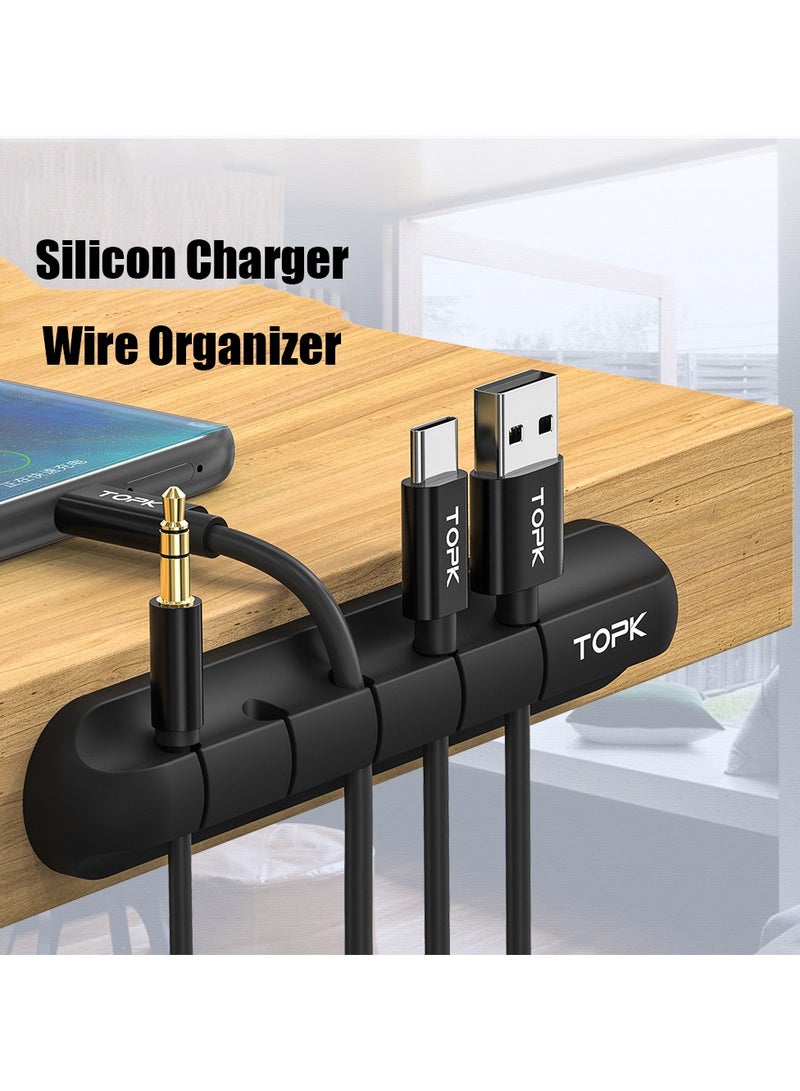 توبك مكتب سيليكون كابل منظم إدارة التخزين سيليكون شاحن كابل منظم - Image 1