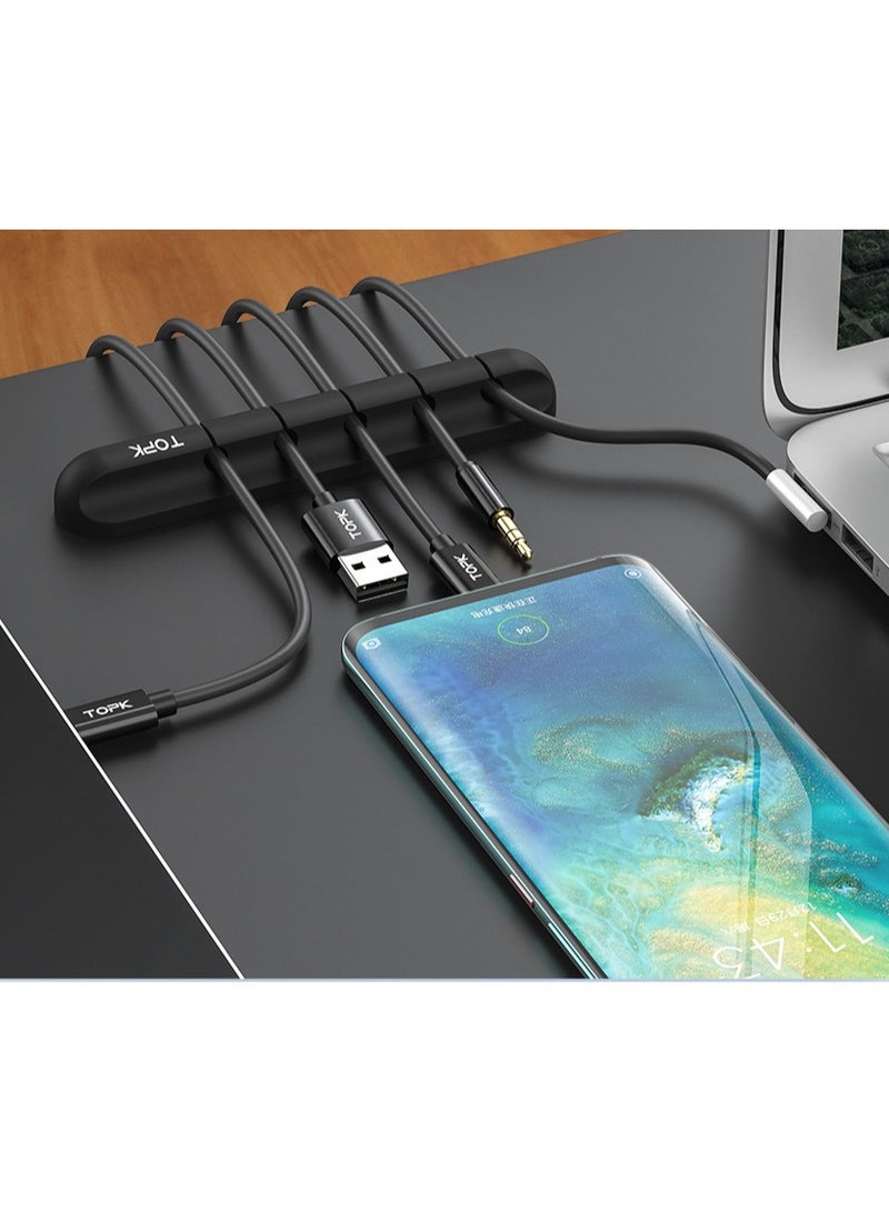 توبك مكتب سيليكون كابل منظم إدارة التخزين سيليكون شاحن كابل منظم - Image 2