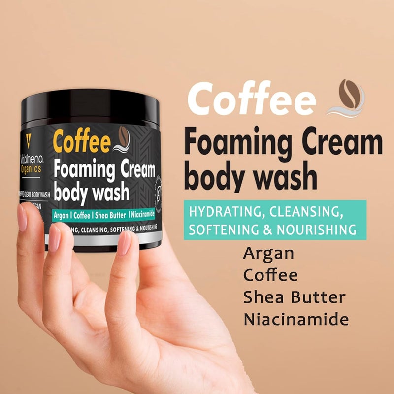 VOLAMENA WITH DEVICE Volamena Arabica Coffee Whipped cream Body wash I With goodness of Shea Butter I Softens smoothes skin I maintains skins natural pH balance 100 ml - Image 2