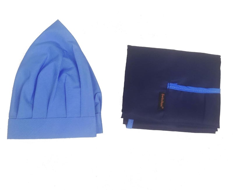 Switchon Switchon Waterproof Blue Chefs Apron with cap pack of 2 Proudly Made in India - Image 3
