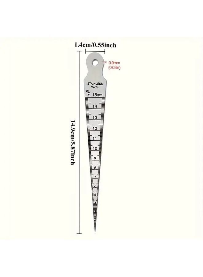 Stainless Steel Taper Gauge Double Scale Metric Imperial 1 15mm Welding Gap Inspection Tool Silvery - Image 4