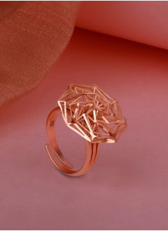 925 Sterling Silver Ring in Rose Gold Color