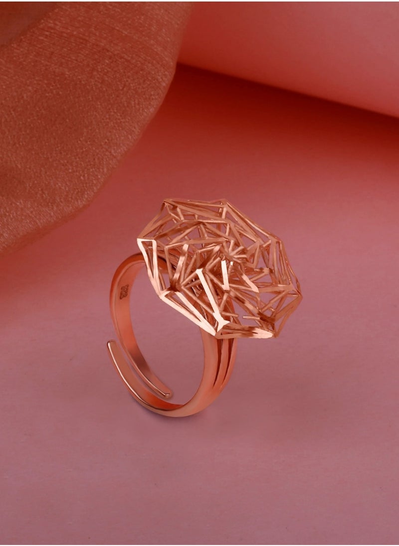 Silverish - 925 Sterling Silver Ring in Rose Gold Color - Image 1