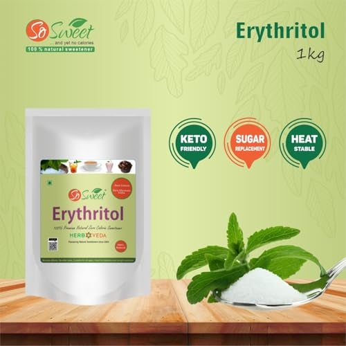 So Sweet Erythritol Natural Sugar Free Sweetener For Diabetic (Pack of 2, 1Kg Each) - Image 5