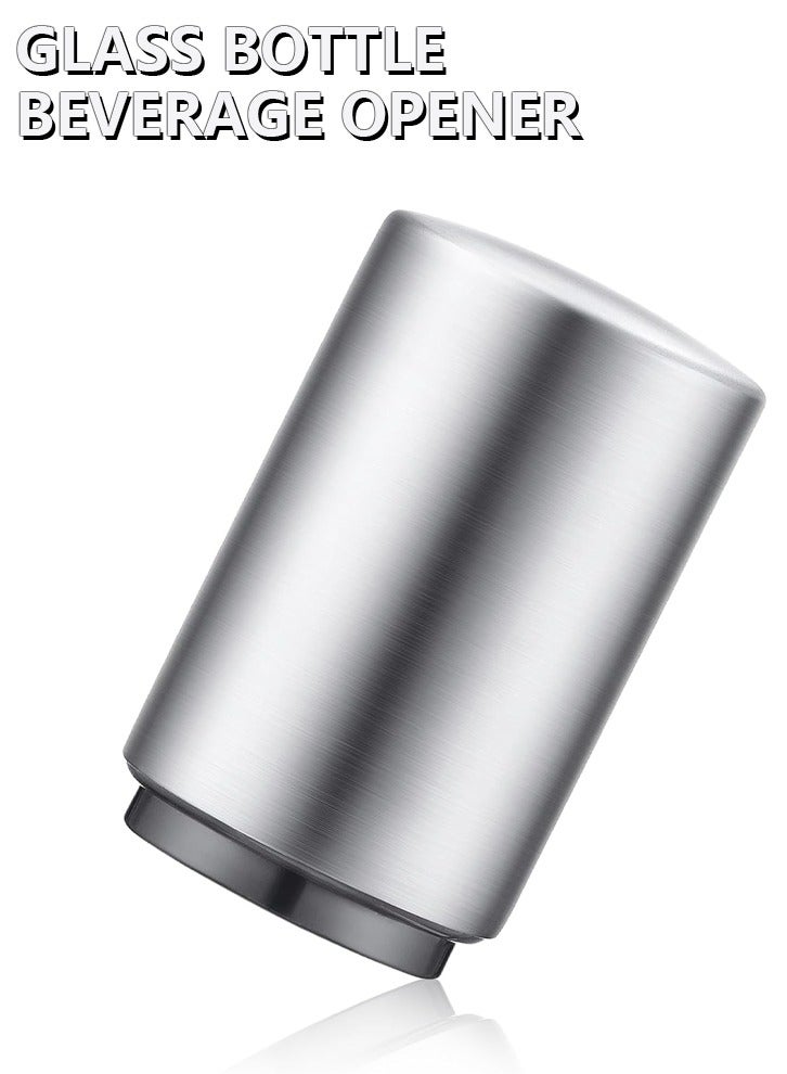 Press type stainless steel magnetic bottle opener  - Image 1