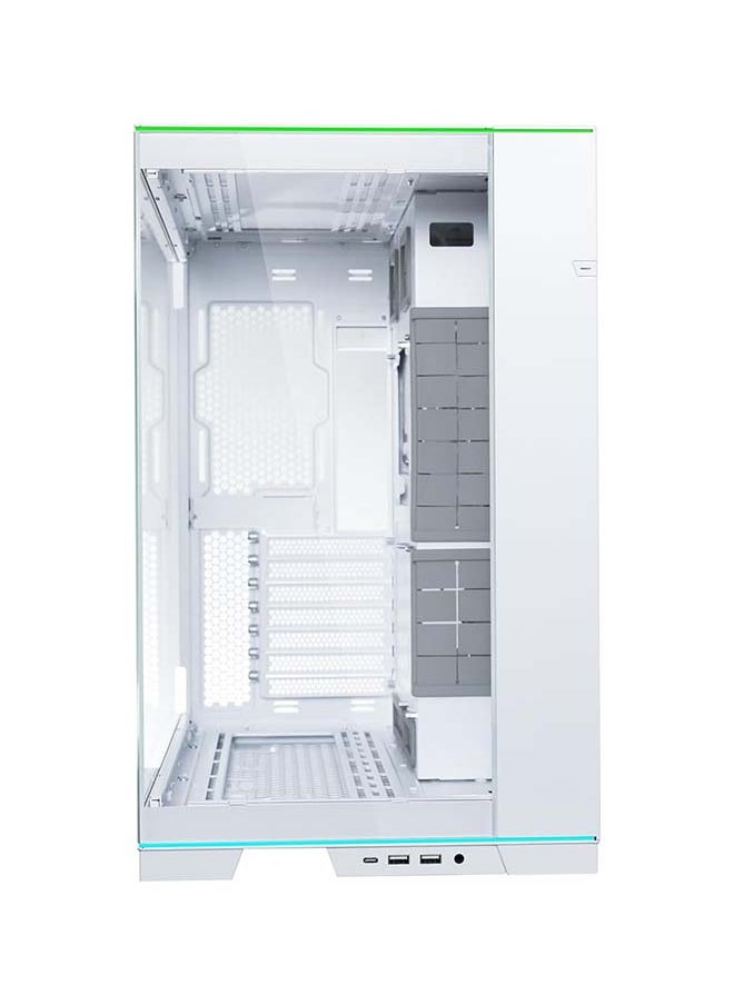 LIAN LI حقيبة ألعاب Lian Li O11D EVO RGB سوداء ATX MidTower من الزجاج المقوى، تدعم مبرد وحدة المعالجة المركزية حتى 167 مم، تدعم وحدة معالجة الرسومات حتى 422 مم، تدعم المبرد 360 مم، 8 فتحات PCI، أمامي: 2 × USB، 1 × Type C | أبيض  - Image 4