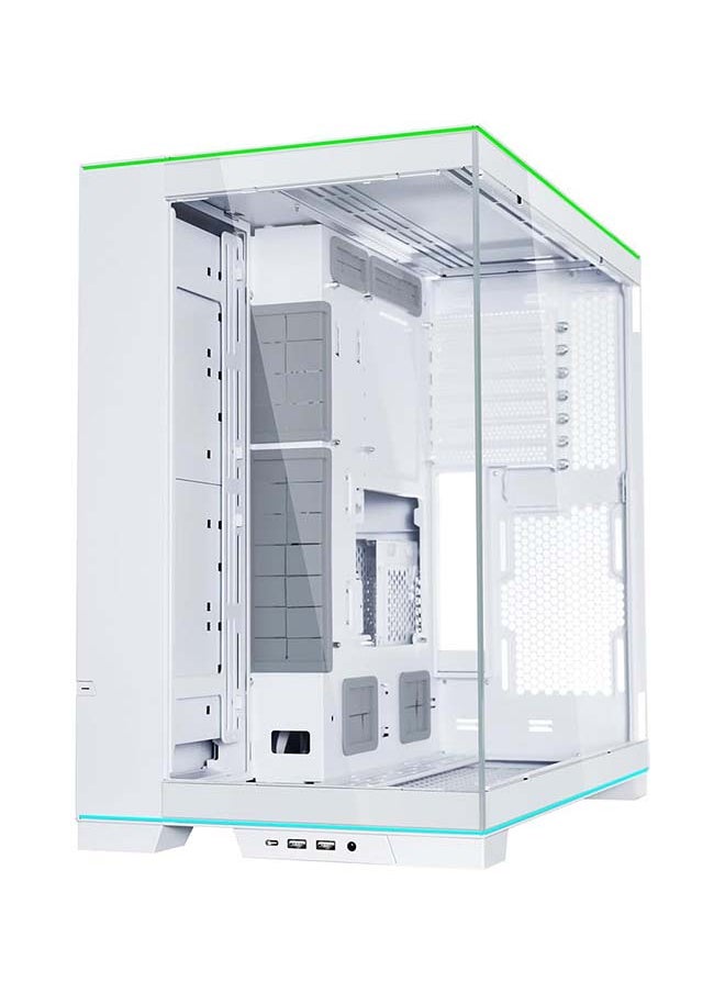 LIAN LI حقيبة ألعاب Lian Li O11D EVO RGB سوداء ATX MidTower من الزجاج المقوى، تدعم مبرد وحدة المعالجة المركزية حتى 167 مم، تدعم وحدة معالجة الرسومات حتى 422 مم، تدعم المبرد 360 مم، 8 فتحات PCI، أمامي: 2 × USB، 1 × Type C | أبيض  - Image 3