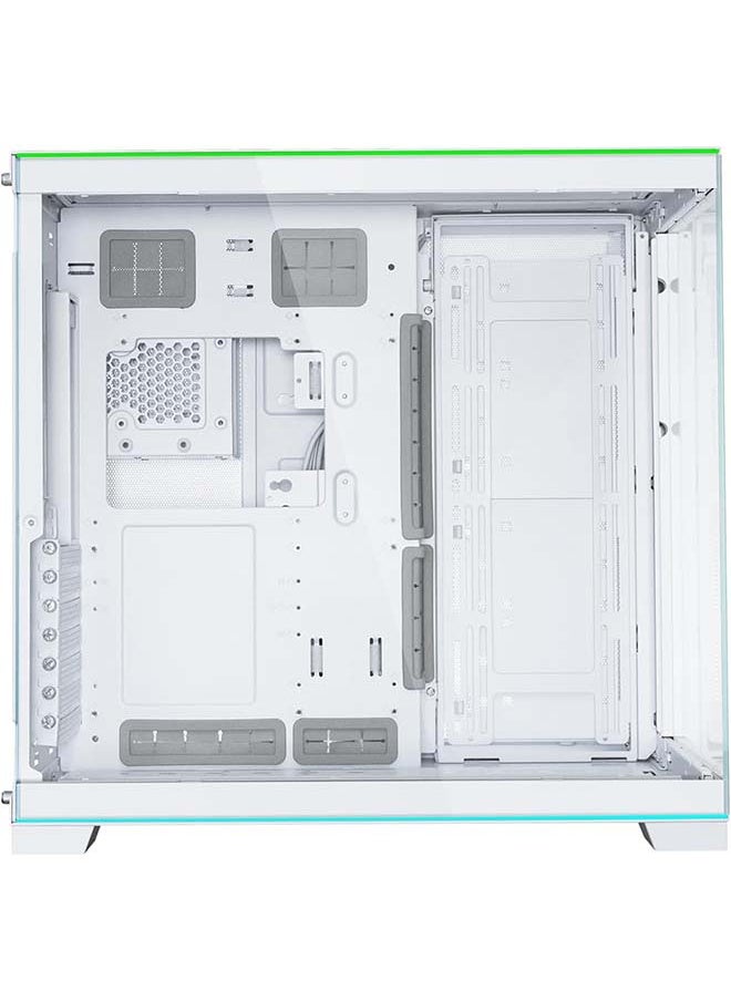 LIAN LI حقيبة ألعاب Lian Li O11D EVO RGB سوداء ATX MidTower من الزجاج المقوى، تدعم مبرد وحدة المعالجة المركزية حتى 167 مم، تدعم وحدة معالجة الرسومات حتى 422 مم، تدعم المبرد 360 مم، 8 فتحات PCI، أمامي: 2 × USB، 1 × Type C | أبيض  - Image 5