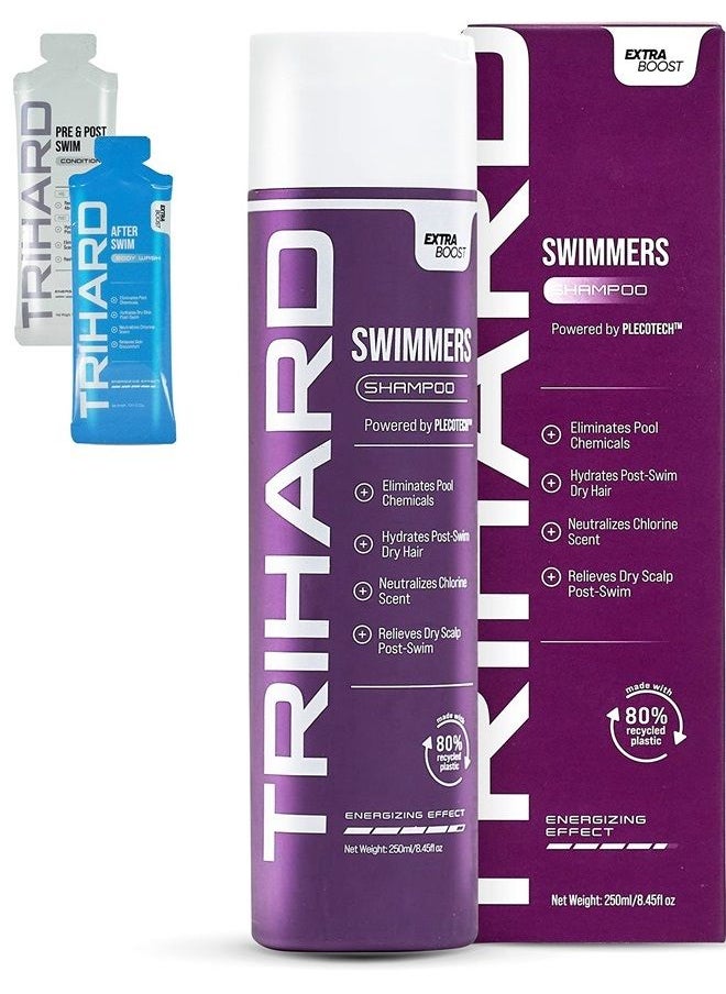 TRIHARD - Swimmers Shampoo Extra Boost | Removing Chlorine and Hard Water Negative Effects | Specialized Swim Shampoo - Image 1