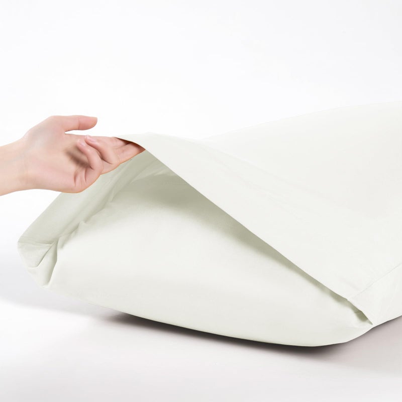 MILVOWOC 2Pcs Brushed Microfiber Standard Pillowcases - 20 x 26 Inch  White Pillow Case Set Non Slip Envelope Pillow Cover with Moisture Absorption and Anti-Wrinkle - Image 5