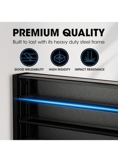 J JACKCUBE DESIGN Hot Wheels 1/64 Scale Diescast Display Rack, Wall Mount Metal Storage Shelf Cabinet For 60 Hot Wheels Cars (Black)- Mk951A  - Image 2