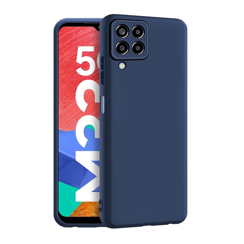 Cedo Samsung Galaxy M33 (5G) Back Cover | Camera Bump Protection & Ultra Slim | Matte Soft Silicon Shock Proof Rubberised Back Case Cover (Blue) - Image 1