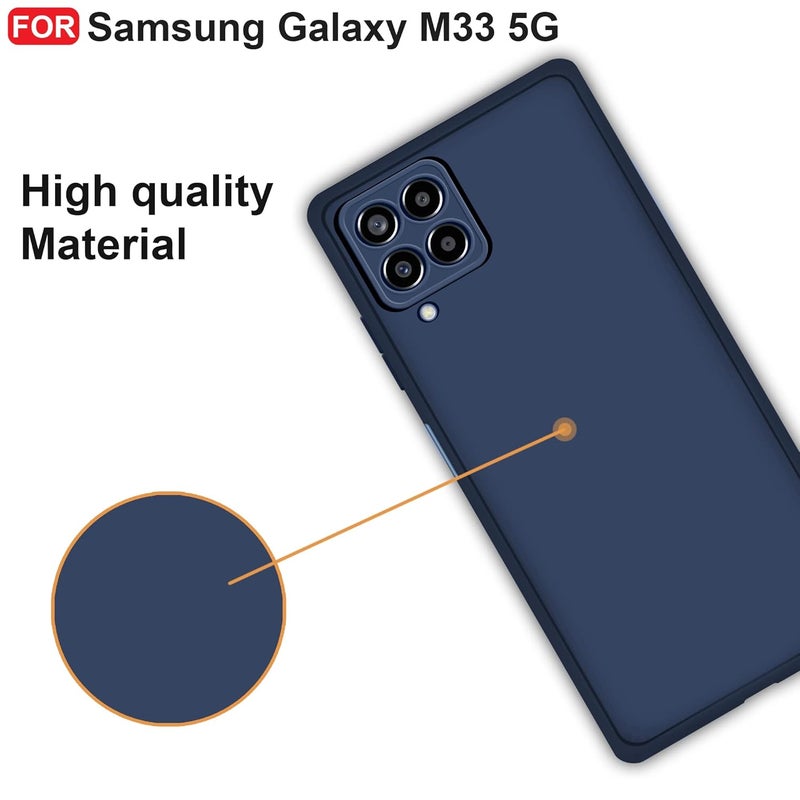 Cedo Samsung Galaxy M33 (5G) Back Cover | Camera Bump Protection & Ultra Slim | Matte Soft Silicon Shock Proof Rubberised Back Case Cover (Blue) - Image 5