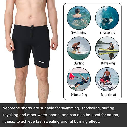REALON Wetsuit Shorts Neoprene Men 3mm Buoyancy Swim Pants Adult Women Sweat Wet Suit Trunks Jammers Keep Warm Water Sport Aerobics for Swimming Surfing Snorkeling Diving Kayaking Scuba M - Image 3