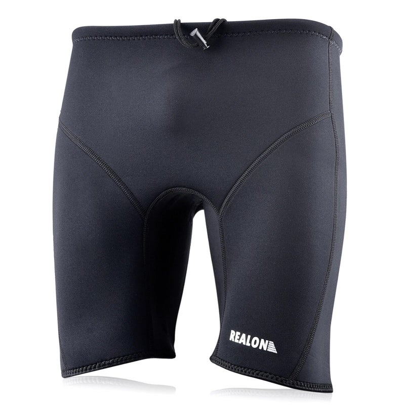 REALON Wetsuit Shorts Neoprene Men 3mm Buoyancy Swim Pants Adult Women Sweat Wet Suit Trunks Jammers Keep Warm Water Sport Aerobics for Swimming Surfing Snorkeling Diving Kayaking Scuba M - Image 2