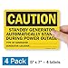 SmartSign SmartSign Ã¢â‚¬Å“Caution - Standby Generator Automatically Starts During Power OutageÃ¢â‚¬Â Label | 5" x 7" Polyester  - Image 2