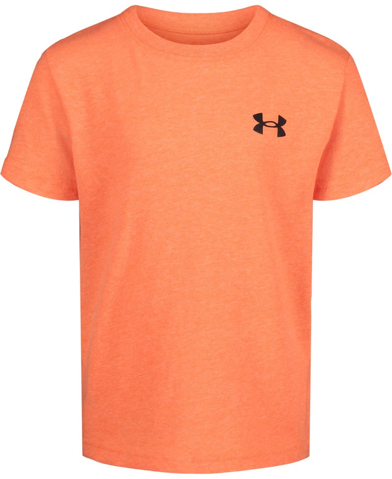 Under Armour Boys' Elite Short Sleeve T-Shirt, Stylish Crew Neckline & Fuller Cut for Complete Comfort, Blaze Orange SP22, 5 - Image 1