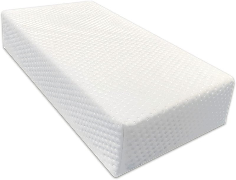 The Cube Memory Foam Square Pillow for Side Sleepers Ergonomic Support Cervical Head Cushion for Neck and Shoulder Pain Relief Vertebral Protection Thicker Bed 24x12x5 White
