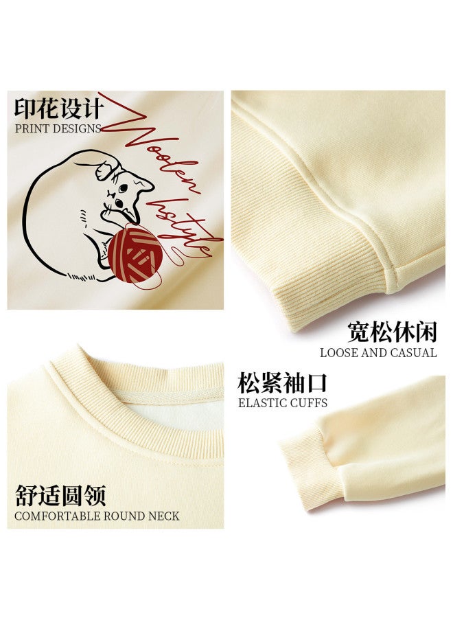 Hstyle Long Sleeve Round Neck Comfortable Spring/autumn Women's Printed Top Floral Design Ladies Sweatshirt Spring - Image 5