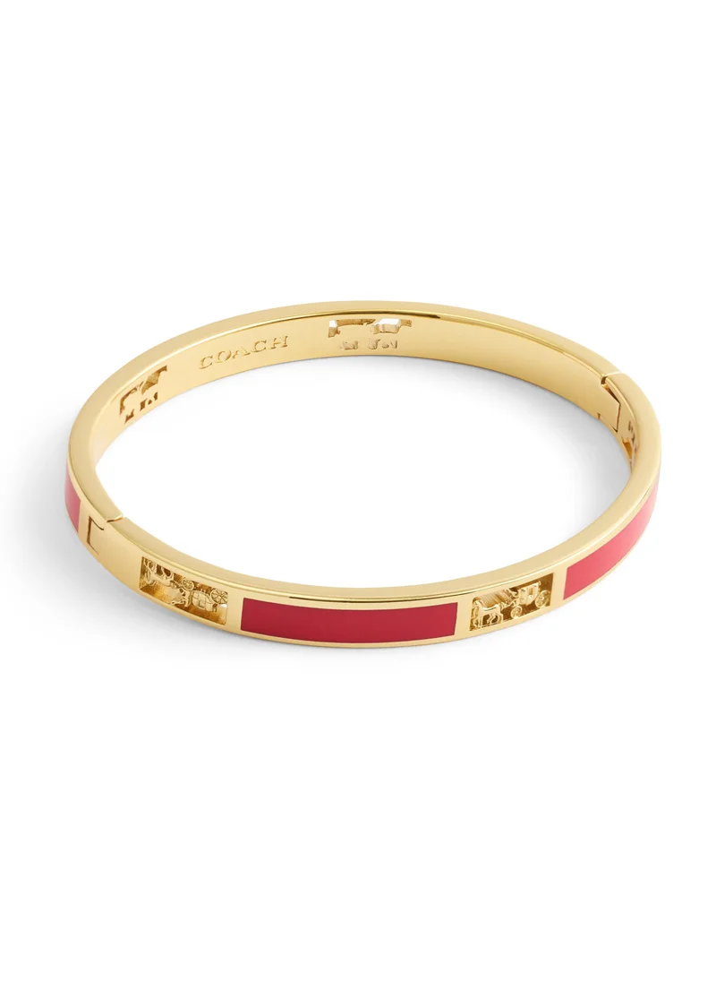 COACH Signature Horse & Carriage Cut Out Bangle Bracelet