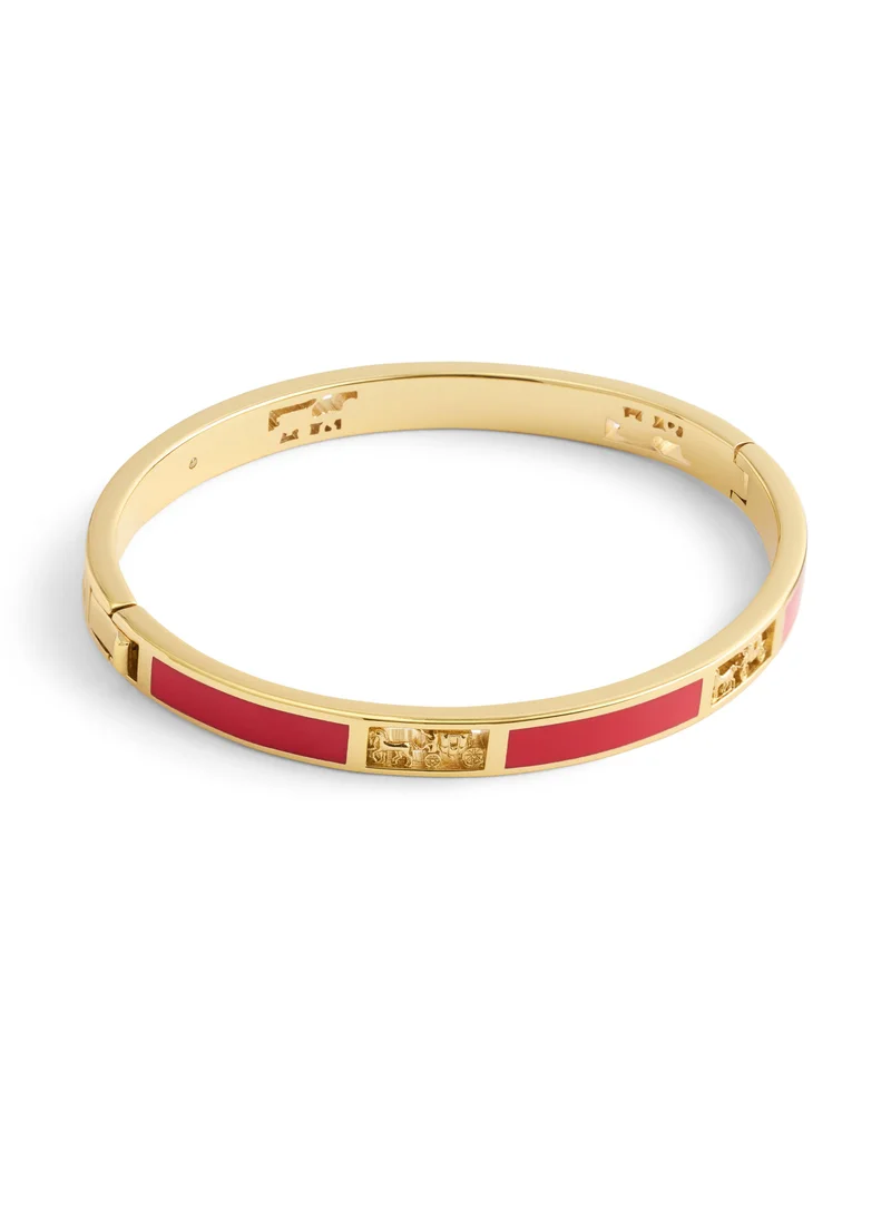 COACH Signature Horse & Carriage Cut Out Bangle Bracelet