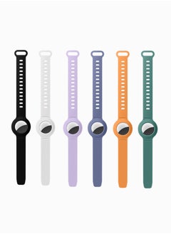 SYOSI Wristband for Airtag, SYOSI Silicone Airtag Bracelet for Kids, Aairtag Watch Band for Kids Toddler Baby Children Elders, Colorful Waterproof Wristband Compatible with Apple AirTag (6 Pack)  - Image 5