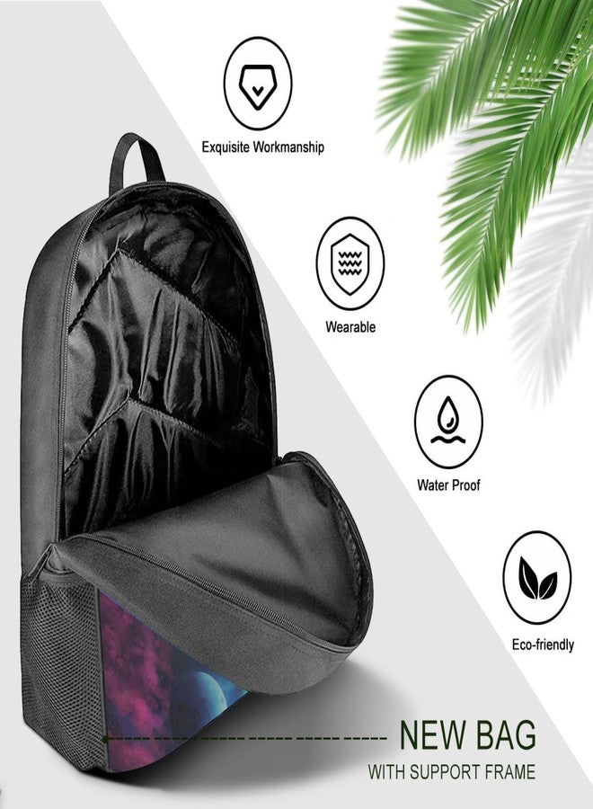 Bzkier Backpack Fun Cute Wolf Bookbag Women Men Black Backpack for Outdoor Sports Travel Camping Hiking Office Work Laptop Bag - Image 4