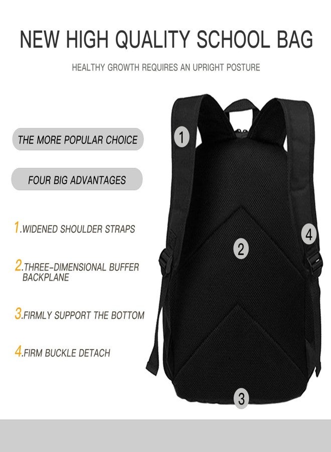 Bzkier Backpack Fun Cute Wolf Bookbag Women Men Black Backpack for Outdoor Sports Travel Camping Hiking Office Work Laptop Bag - Image 5