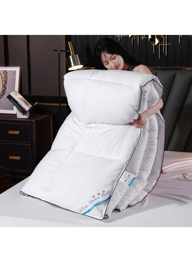 VINNYSEN 3KG Down Comforters 220 x 240 cm Duvet  350 GSM filling Quilted All Season Comforter Diamond Quilted for Double Bed White - Image 2
