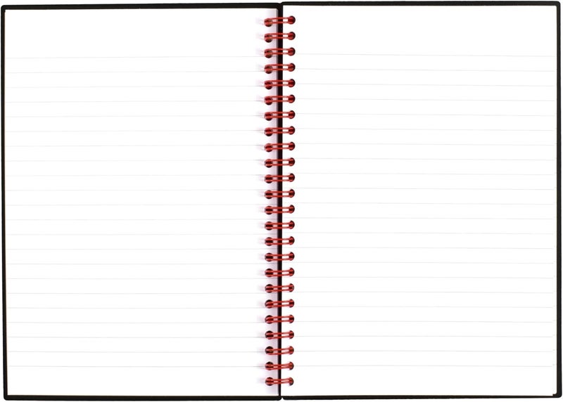 Black n' Red Twin Wire Poly Cover Notebook, 5-3/8 x 8-1/4 inches, Black/Red, 70 Ruled Sheets - Image 3
