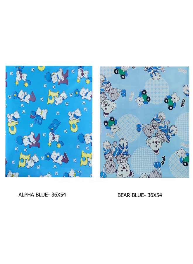 Ecosoft Plastic Sheetpvc Sheet For Kidsrubber Sheet For Babiesbed Wetting Protector(90 X 135 Cm) (Alphabet Blue & Bear Blue)  - Image 3