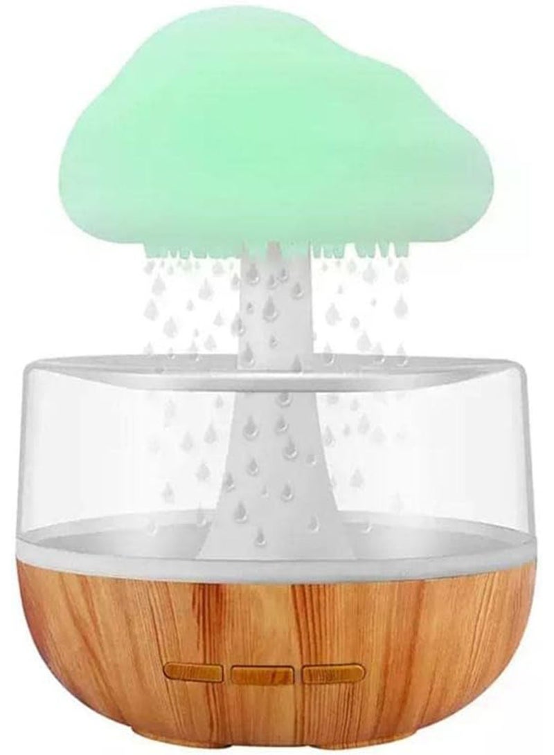 NAFEH Cloud Rain Humidifier with Colorful Light Helps Sleeping Droplet Sound Air Humidifier - Image 1