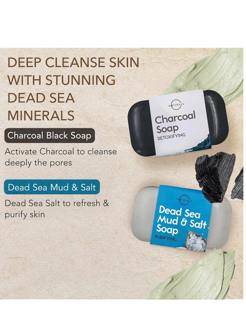 O Naturals O Naturals 6-Piece Black Soap Bar Collection. 100% Natural. Organic Ingredients. Helps Treat Acne, Repairs Skin, Moisturizes, Deep Cleanse, Luxurious. Face & Body Women & Men. Triple Milled, Vegan 4oz - Image 4
