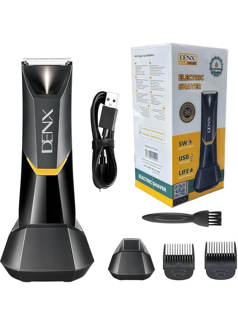 دينكس ماكينة حلاقة كهربائية للمنطقة الحساسة والجسم للرجال والنساء، ماكينة حلاقة كروية مقاومة للماء، ماكينة حلاقة للجسم واللحية، ماكينة حلاقة لاسلكية للذقن والشعر، ماكينة قص شعر قابلة لإعادة الشحن لمنطقة الإبط والمناطق الحساسة، DX1335 - Image 1
