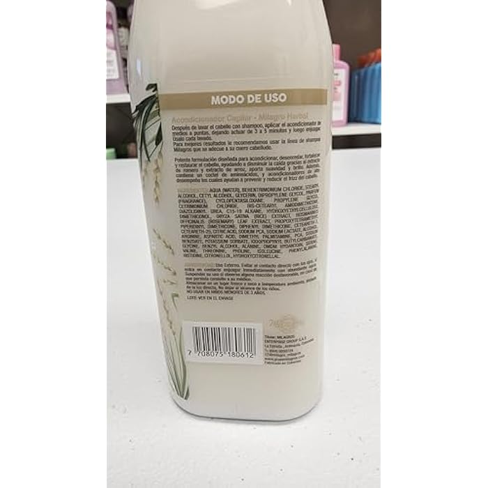 Milagros Acondicionador Herbal | Disminuye la Caida Del Cabello y Aporta Suavidad y Brillo, Beige - Image 5
