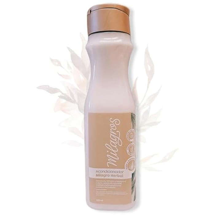 Milagros Acondicionador Herbal | Disminuye la Caida Del Cabello y Aporta Suavidad y Brillo, Beige - Image 1