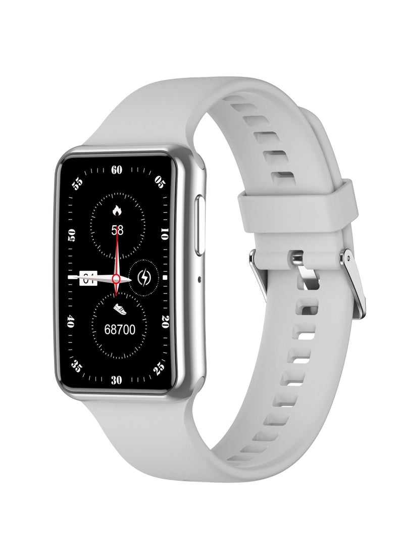 AROAQ C6 Plus Smart Watch, IP67 Waterproof Bluetooth Smart Sports Watch, 1.47" Large Color Display Health Monitoring Fitness Watch, Stainless Steel Case Smart Wrist Watch With Heart Rate Monitor, (Silver) - Image 1