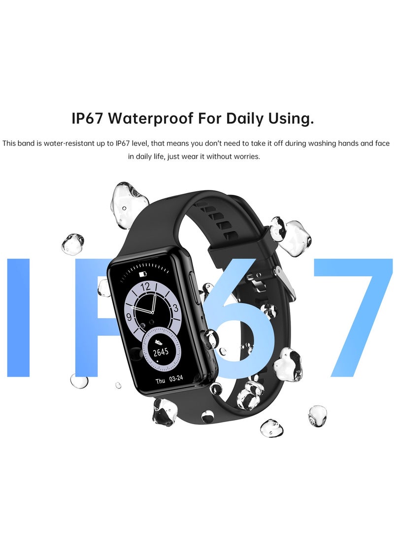 AROAQ C6 Plus Smart Watch, IP67 Waterproof Bluetooth Smart Sports Watch, 1.47" Large Color Display Health Monitoring Fitness Watch, Stainless Steel Case Smart Wrist Watch With Heart Rate Monitor, (Silver) - Image 2