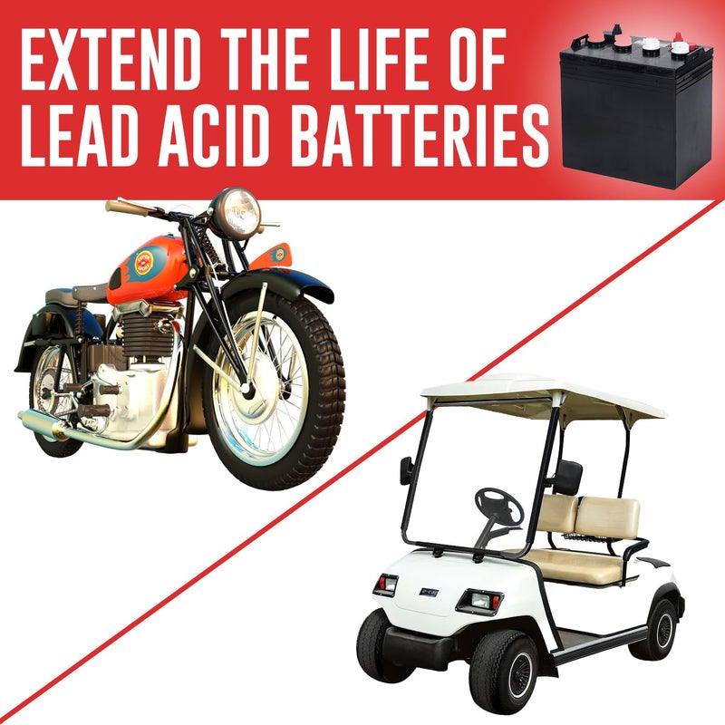 Samorillo Battery Restore Desulfator Solution - 64 oz Refill - Lead Acid Battery Reconditioning for Golf Carts, Motorcycles, Boats & ATVs - Extends Life & Charging Capacity - Non-Toxic - Made in the USA - Image 2