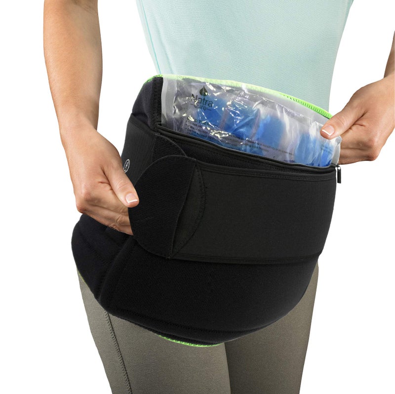 NatraCure Hot or Cold Hip and Lower Back Pain Relief Wrap for Lumbar Backache Herniated Discs Stiff Hips Bursitis Sciatica Arthritis Hip Replacement Surgery Recovery Gifts LargeXLarge